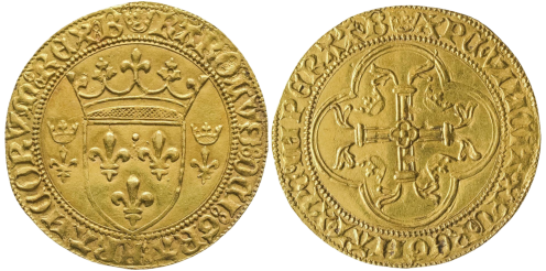 Ecu d’or, 3e type ou écu neuf, 6ème émission, 18 mai 1450