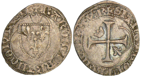 Petit blanc à la couronne, 1ère émission, 28 janvier 1436