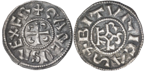 Denier de Charlemagne pour Bourges