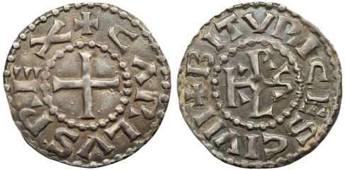 Denier au monogramme de Charles le Chauve
