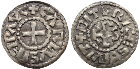 Denier au nom de Charles empereur
