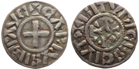 Denier au nom de Charles empereur