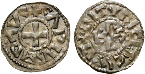 Denier au nom de Charles empereur