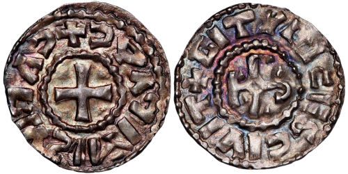 Denier au nom de Charles empereur
