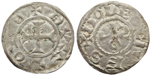 Denier au monogramme inversé de Eudes l'Ancien