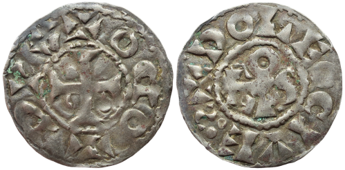 Denier au monogramme de Eudes l'Ancien