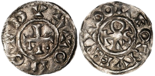 Denier au monogramme de Eudes l'Ancien