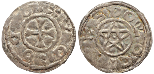 Denier au pentalpha de Eudes l'Ancien