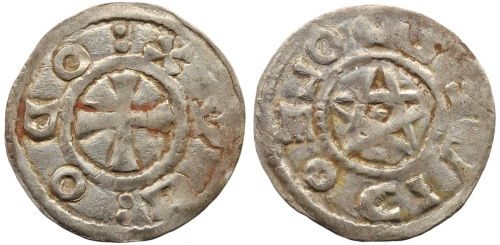 Denier au pentalpha des successeurs de Eudes l'Ancien