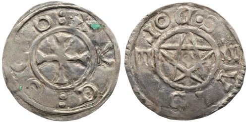 Denier au pentalpha de Eudes l'Ancien