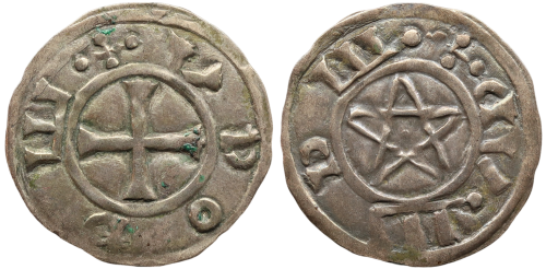 Denier au pentalpha des successeurs de Eudes l'Ancien
