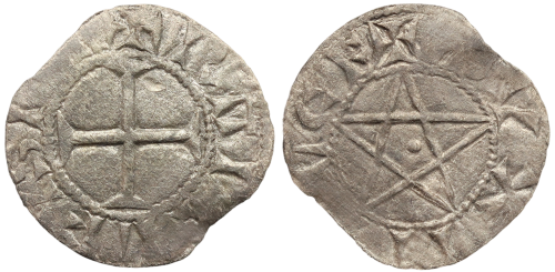 Denier au pentalpha de Raoul V de Déols