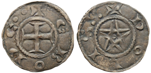 Denier au pentalpha de Ebbes II de Déols