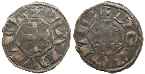 Denier au pentalpha de Raoul VI de Déols