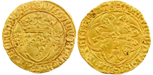 Ecu d'or à la couronne, 1ère émission, 31 décembre 1461
