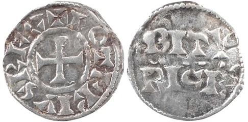Obole de Lothaire à légende bilinéaire
