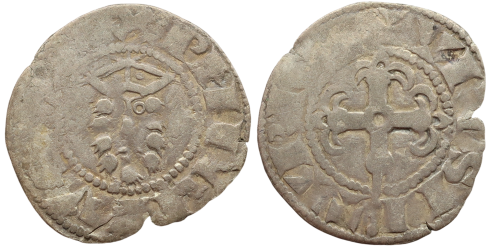 Denier de Philippe II pour Bourges, 1er type