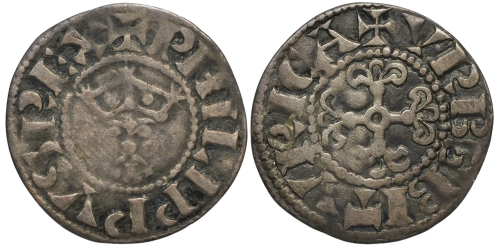 Denier de Philippe II pour Bourges, 2ème type