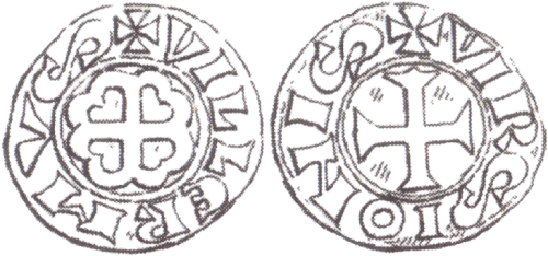 Denier de Guillaume II de Vierzon